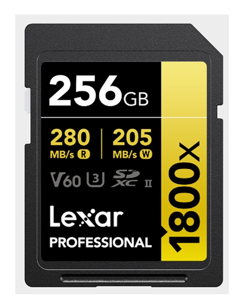 Lexar Prof 256 GB 1800X SDXC